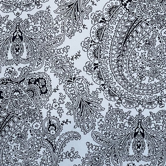Vintage black and white paisley print blouse - Picture 6 of 7